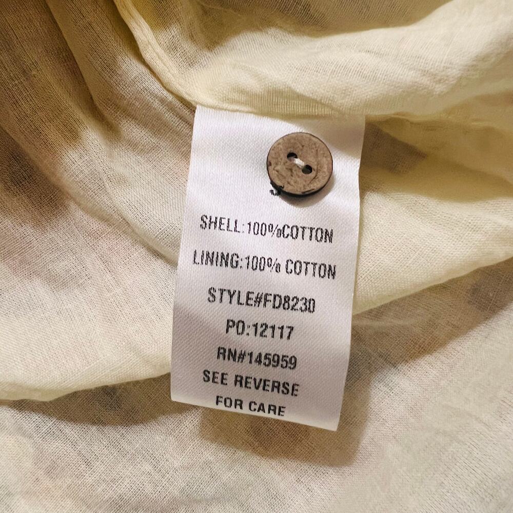 Aura Make It Last Forever Floral Button Up Dress Size S Small Yellow Multi - Picture 5 of 9